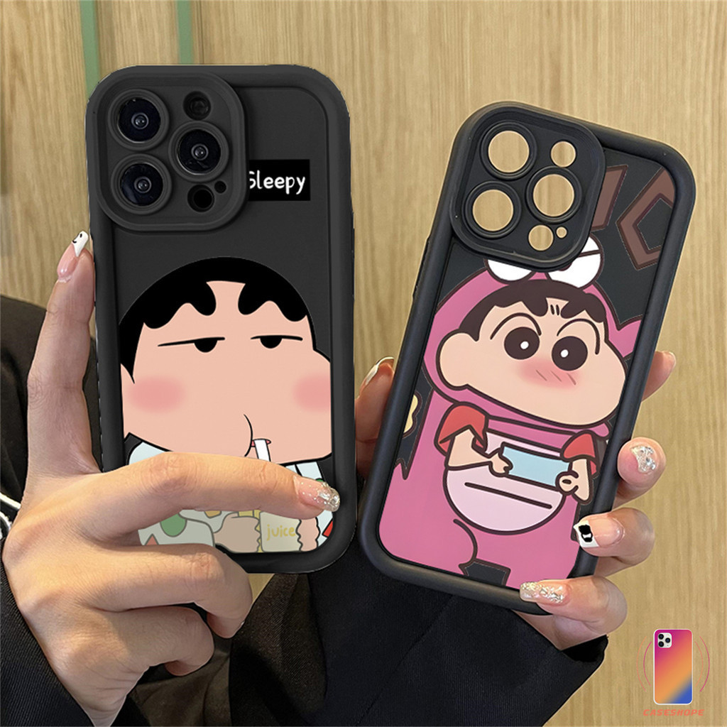 เคสโทรศัพท์มือถือ ลายการ์ตูนชินจัง ป้องกันเลนส์กล้อง สําหรับ Realme C30S C3 C25S C11 C1 C2 C51 5S C31 11 C12 6 7 8 PRO C35 C55 10 C21Y C15 6i 5i C33 C53 8i C25 C25Y 5 C30 7i 9i C21 6S C17 C3i C20 C20A 11X V23 Narzo 50 53 N55 50A 30A 50i Prime 2 20 pro