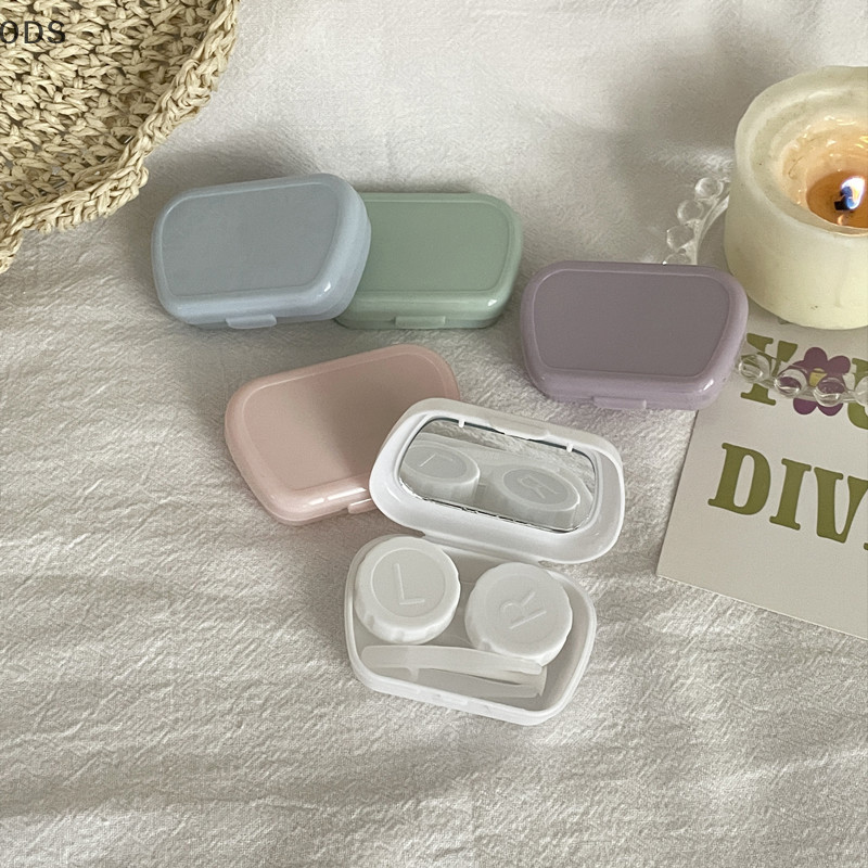 Ods กล่องคอนแทคเลนส์ ป้องกันการรั่วไหล พร้อมกระจก แบบพกพา