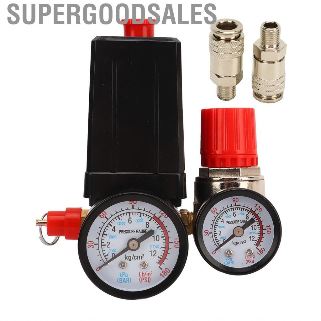 Supergoodsales Pressure Controller Switch Better Control Quick Response Perfect Match Air Valve 0-180PSI 4 Way for Machine
