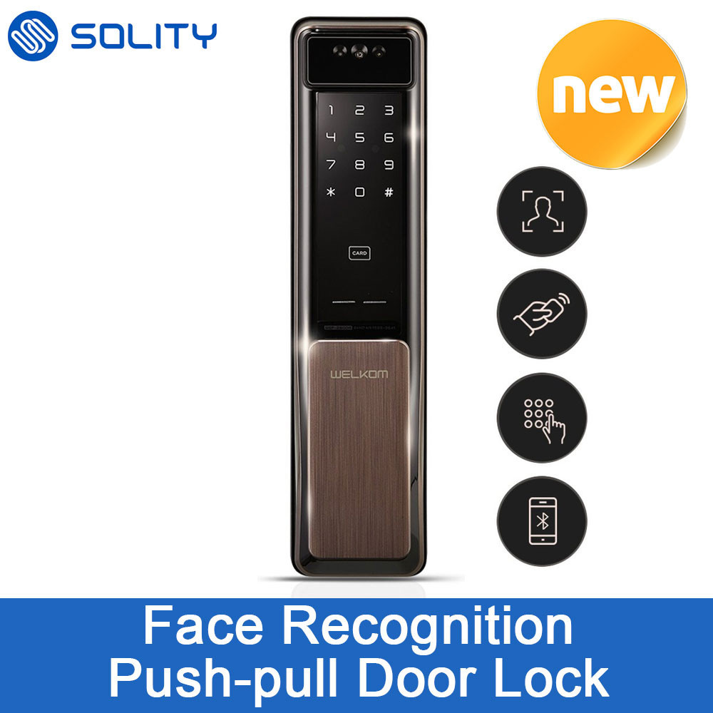 SOLITY WSP-2900A Face Recognition Pull from Outside Smart Door Lock IOT Service