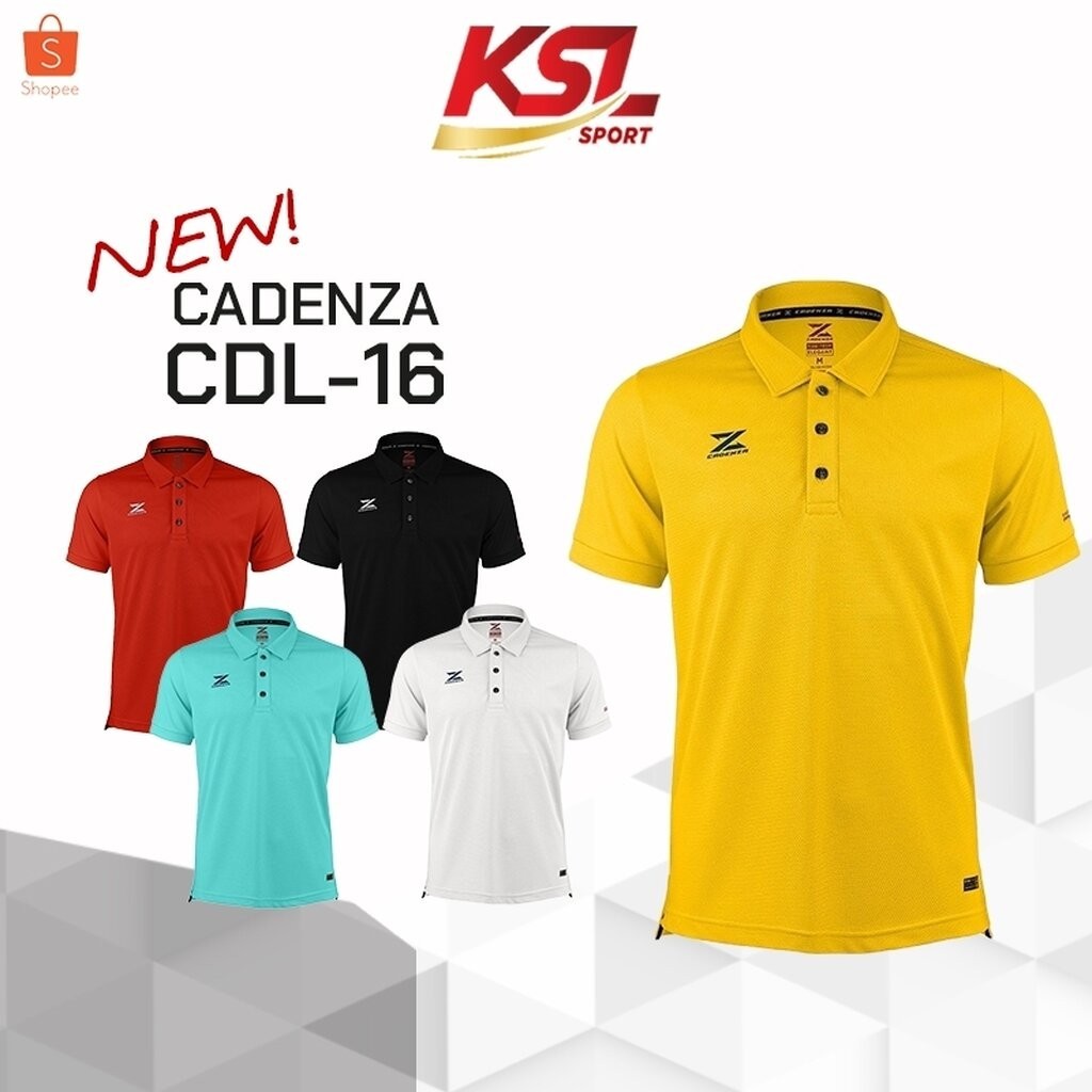 CADENZA เสื้อโปโล เสื้อคอปก พรีเมี่ยม คาเดนซ่า ใส่ทำงาน รุ่น CDL-16 - สีแดง/ดำ/เขียว/ขาว/เหลือง