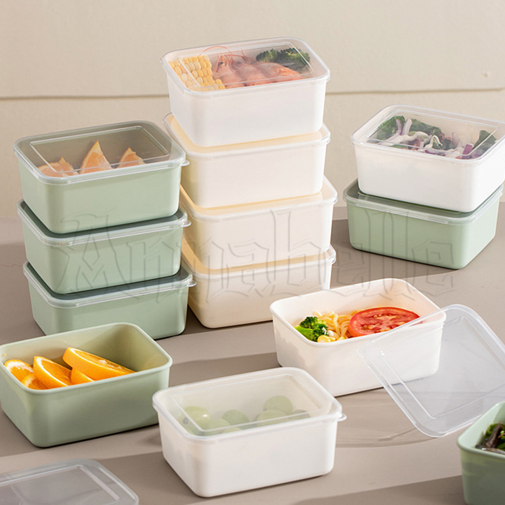 กล่องอาหารกลางวันปิกนิก แบบพกพา 1/2 ชิ้น - กล่องข้าว - ตู้เย็น แช่แข็ง - กล่องเก็บผักผลไม้ปิดผนึก - กล่องเก็บของ - พร้อมฝาปิดปิดผนึก - ภาชนะเก็บอาหาร