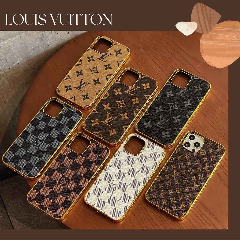 เคสโทรศัพท์มือถือหนัง ชุบไฟฟ้า ขอบทอง หรูหรา สําหรับ iPhone 15 Pro Max 12 13 14 Pro Max 15 Plus