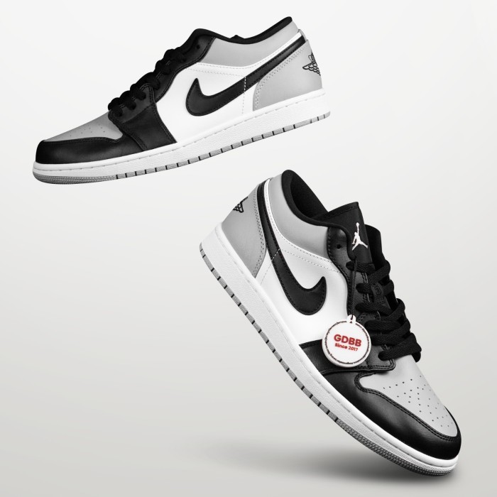 Nike Air Jordan 1 Low Shadow Toe 2022 Black Grey White - 40