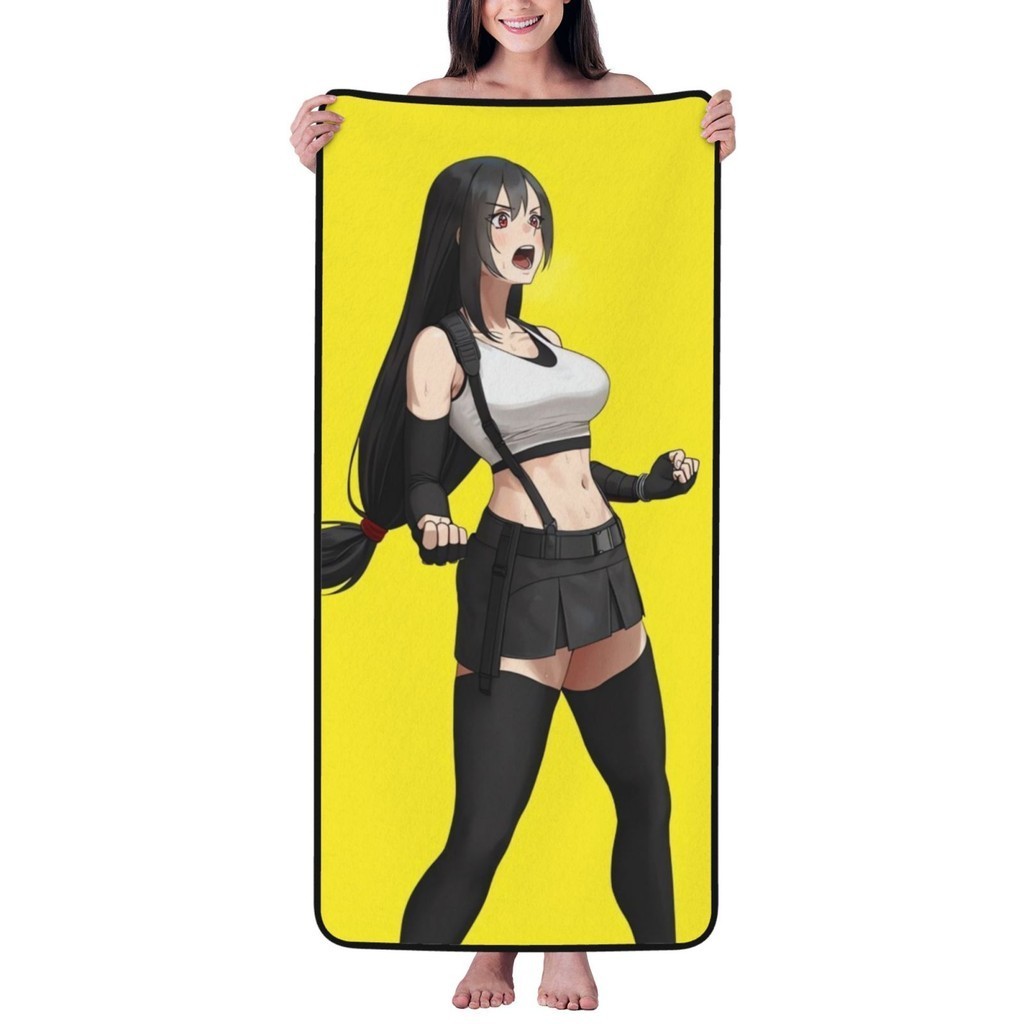 Tifa Lockhart ผ้าขนหนูอาบน้ํา ผ้าฝ้าย และผ้ากํามะหยี่ ดูดซับน้ําได้ดี แห้งเร็ว เป็นมิตรกับผิว สําหรับห้องน้ํา