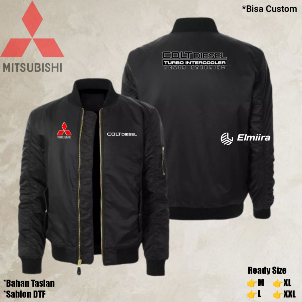 Mitsubishi Colt Diesel Bomber Jacket เสื้อแจ็คเก็ตบอมเบอร์แบบกําหนดเอง