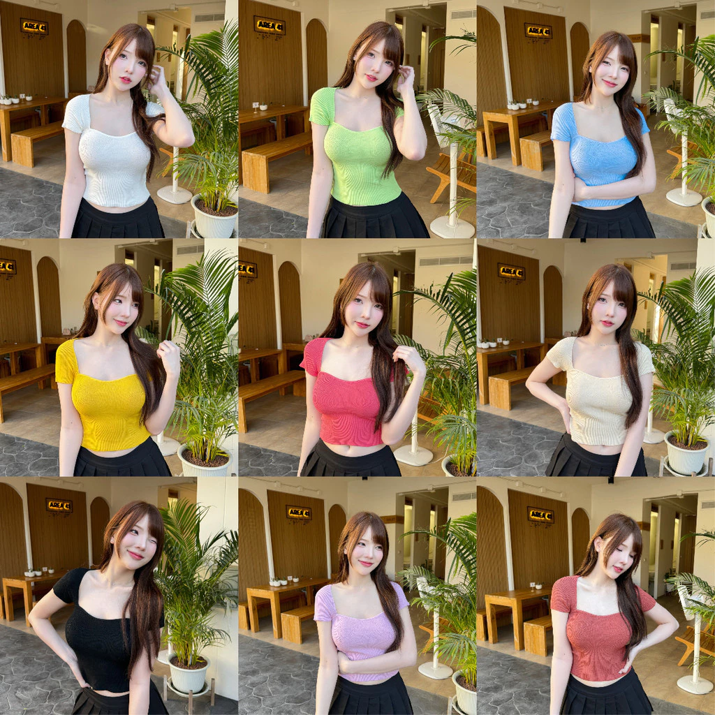 Aurora 🛒พร้อมส่ง🚚 เสื้อเปิดไหล่ แขนสั้น เว้าอก เรียบหรู เริ่ดมาก ผ้ายืดนิ่ม sexy lady สาวอวบใส่ได้ เซ็กซี่ขั้นสุด 70009