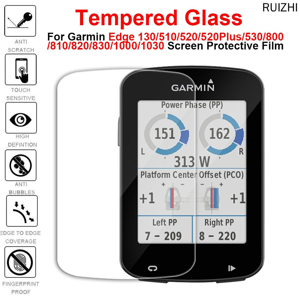 ฟิล์มกระจกนิรภัยกันรอยหน้าจอ สําหรับ Garmin Edge 130 520 520Plus 530 820 830 1000 1030 2 ชิ้น