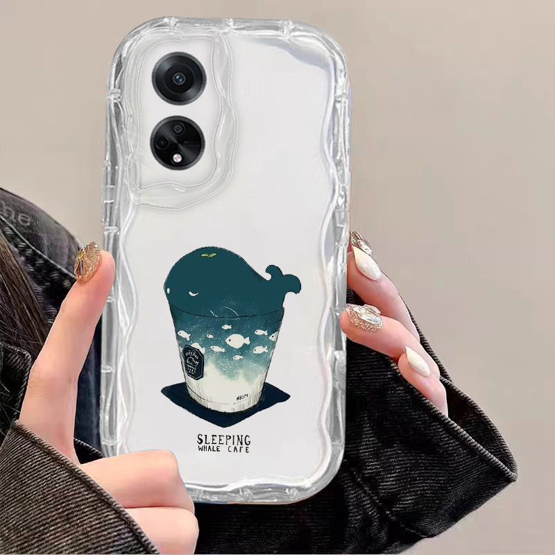 เคส OPPO A58 A38 A18 A78 A98 5G 4G ใส เพื่อความสวยงาม กันกระแทก ป้องกันกล้อง ดอกไม้ ขอบนิ่ม TPU เคสโทรศัพท์ - รูปที่ 5