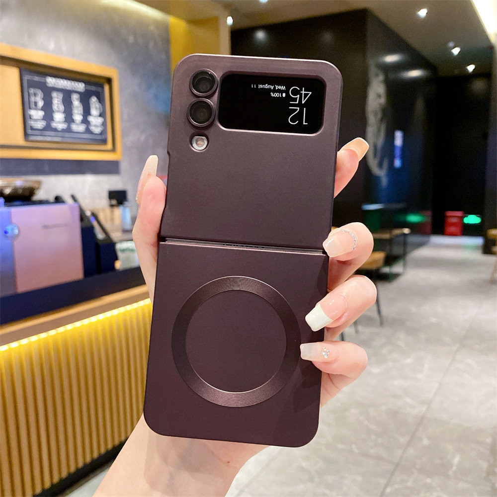 เคส Samsung Galaxy Z Flip 3 4 5 เคสหรูหรา ไร้สาย ชาร์จ เคสซิลิโคนนิ่ม บางพิเศษ แผ่นกันกระแทก Z Flip 4 5 เคส