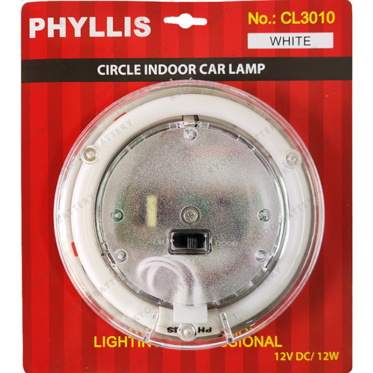 LEE   ไฟเพดานในรถ ไฟในเก๋ง 12V/24V สีขาว สีน้ำเงิน ไฟเพดานในเก๋งรถยนต์ โคมไฟในรถ  PHYLLIS (CL-3010)