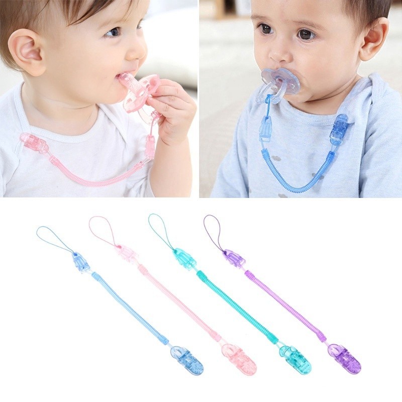 เด็กทารกเด็กวัยหัดเดิน Dummy Pacifier ฤดูใบไม้ผลิจุกนมหลอกจุกนมคลิปผู้ถือโซ่สายคล้อง