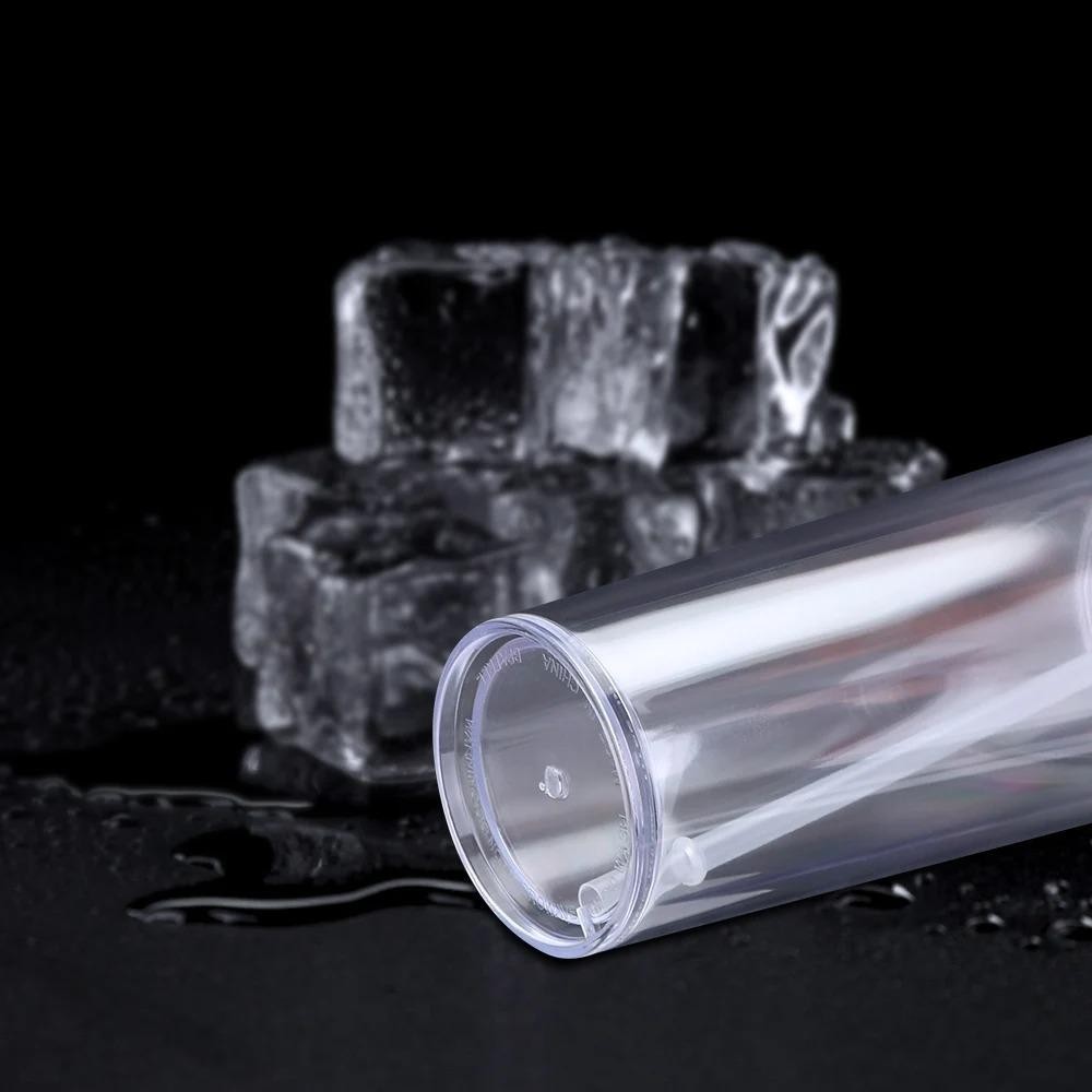 Kentontllb ขวดน้ํา, แก้วน้ําใส 350/450/650 มล., ถ้วยสมูทตี้พร้อมฝาปิดและฟางพลาสติกสองชั้นถ้วยกาแฟเย็นนม - รูปที่ 5