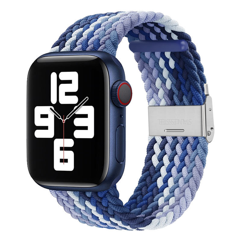 สายนาฬิกาข้อมือไนล่อนถัก แบบเปลี่ยน สําหรับ apple Watch Iwatch 8 S9 7 6 se 5 4 3 2 s7