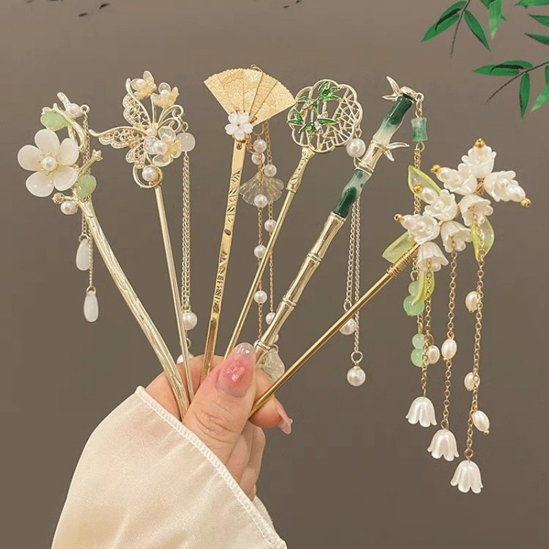 Headpiece โบราณ Hanfu สำหรับผู้หญิง สไตล์จีนคลาสสิก เพื่อความสวยงามและคุณภาพระดับพรีเมียม