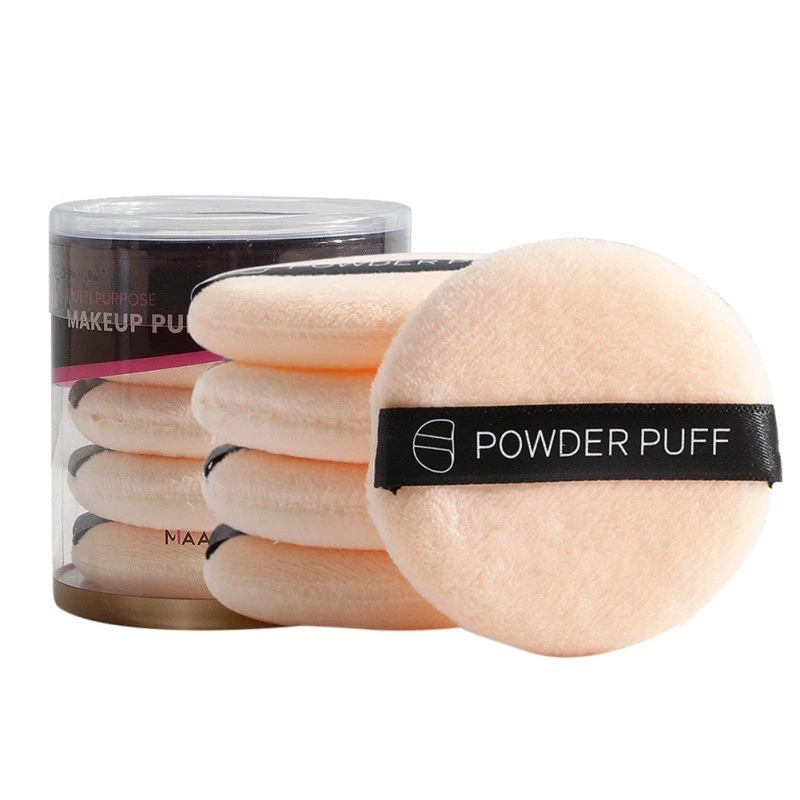 5 ชิ้นแป้งพัฟ,นุ่มพิเศษขนาดใหญ่รอบ Velour Smooth Apply Puff สําหรับรองพื้นชนิดน้ํา,ครีม,แป้ง,คอนซีลเลอร์,บีบีครีม