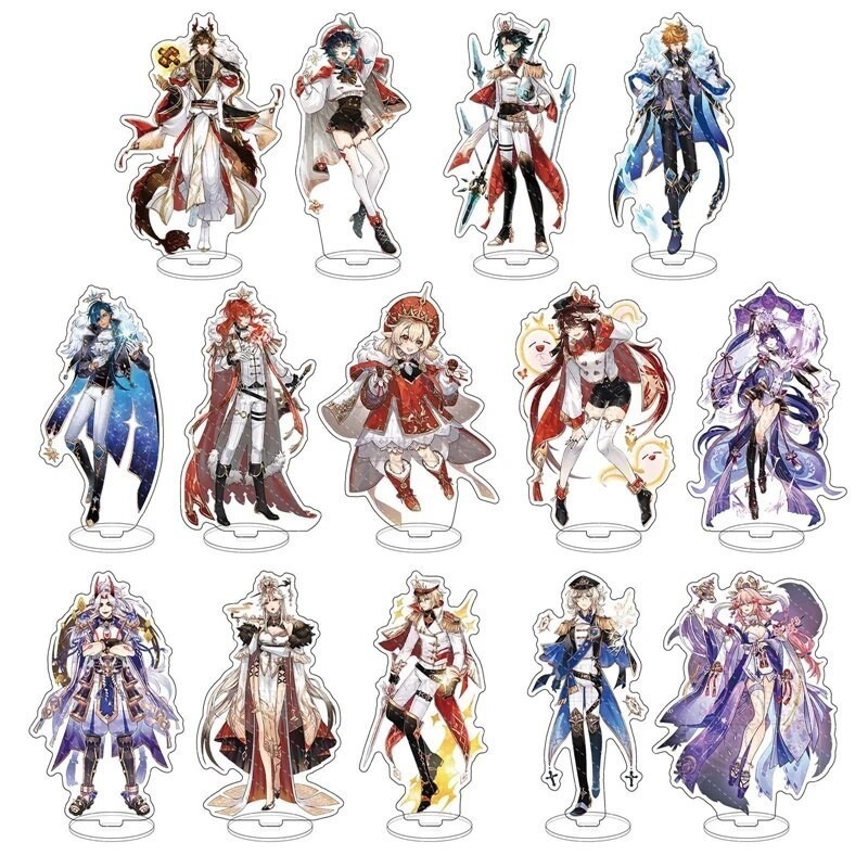 Standee รุ่น La Signora Zhongli Vendi Xiao เจ้าหน้าที่ Genshin Impact dsv Study มุมอุปกรณ์ตกแต่งโต๊ะทํางาน