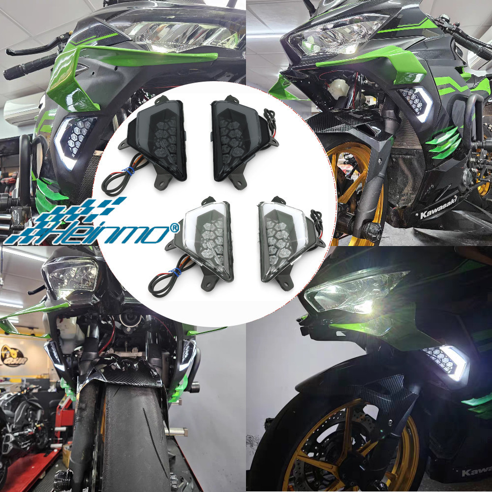 สําหรับ KAWASAKI Ninia250 /300400ไฟเลี้ยวด้านหน้า 650 1000 Ninja1000SX ZX-6R ZX-25R ER-6F EX650 Z1000SX ZX-4R ZX-4RR