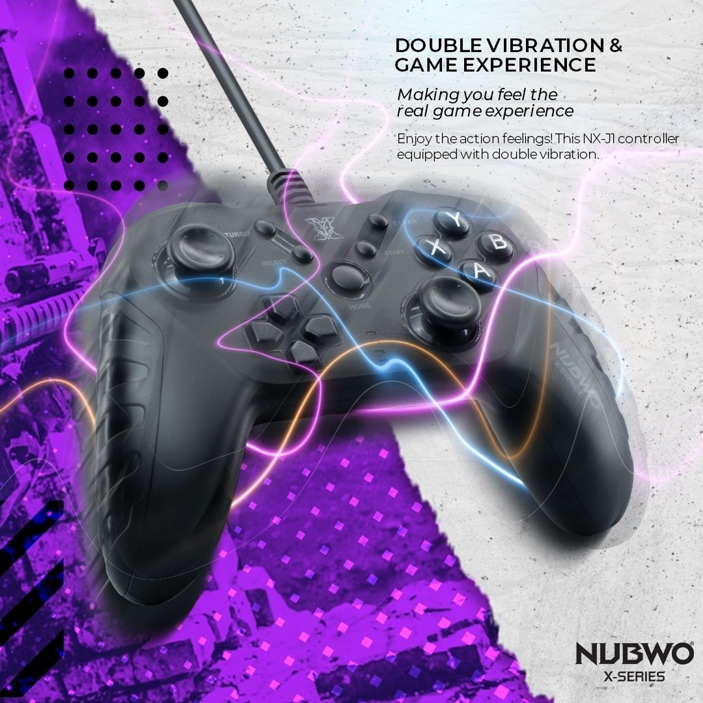 จอยเกมส์ Joy Nubwo จอยเกมส์ NX-J1 VARUZ USB , NX-J2 SEVERUS WIRELESS Joystick Controller จอย สำหรับ PC,Notebook,PS3