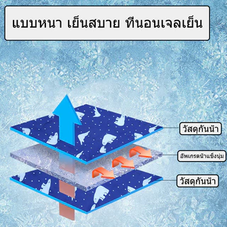 BHQ แผ่นเจลเย็น 30/40/50/90cm เบาะนอนเย็น ที่นอนเจล ที่นอนสัตว์เลี้ยง แผ่นทำความเย็น