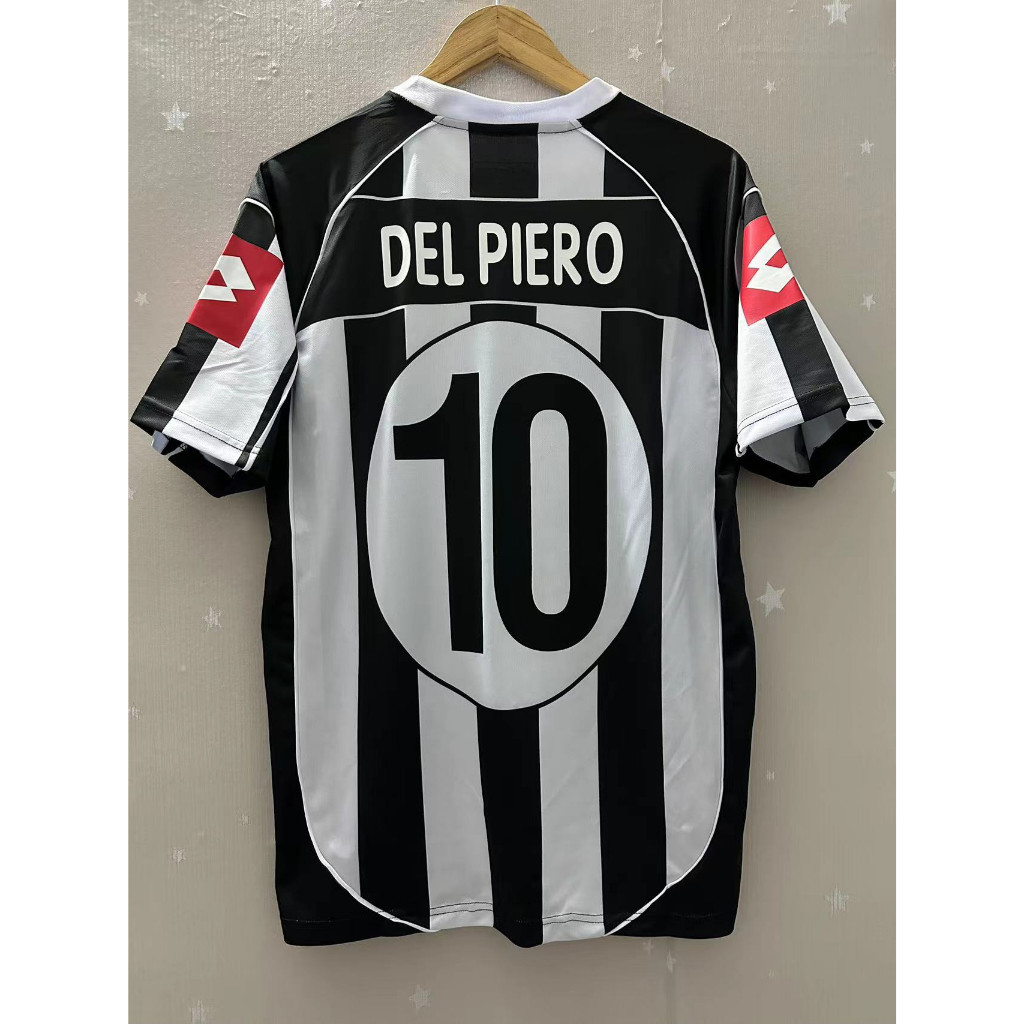 02-03 Juventus NEDVED คุณภาพสูง Home Retro ฟุตบอล Jersey เสื้อยืดที่กําหนดเองเสื้อฟุตบอล DEL PIERO D