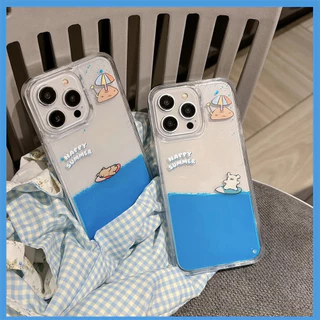 เคสโทรศัพท์มือถือแข็ง ปิดด้านหลัง แบบทรายดูด ลายการ์ตูนลูกสุนัขเล่นเซิร์ฟ กันกระแทก ป้องกันกล้อง สําหรับ iPhone15 14 13 12 11 Pro Max