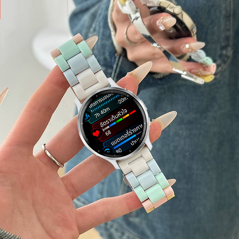 สายนาฬิกาข้อมือเรซิ่นน่ารัก แบบเปลี่ยน สําหรับ Garmin Forerunner 645 245 245M 55 158 255 265 165 Venu 2 3 Garmin Vivoactive 5