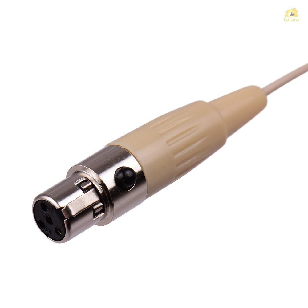 ชุดหูฟังไมโครโฟนคอนเดนเซอร์ น้ําหนักเบา ปลั๊ก XLR 4-pin สําหรับเครื่องส่งสัญญาณไร้สาย
