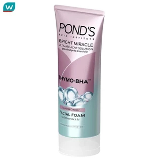 Pond'S พอนด์ส ไบรท์ มิราเคิล อัลทิเมท แอคเน่ โซลูชั่น ไทโม-บีเอชเอ เฟเชียล โฟม 90 กรัม
