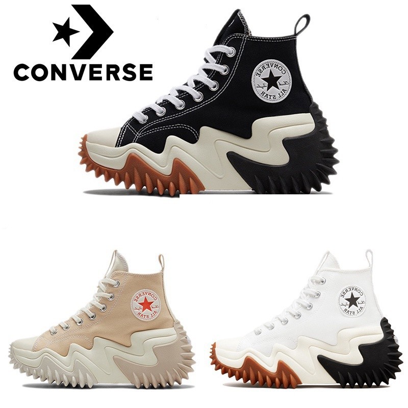 Converse run Star motion Converse รองเท้าผ้าใบลําลอง พื้นหนา ข้อสูง