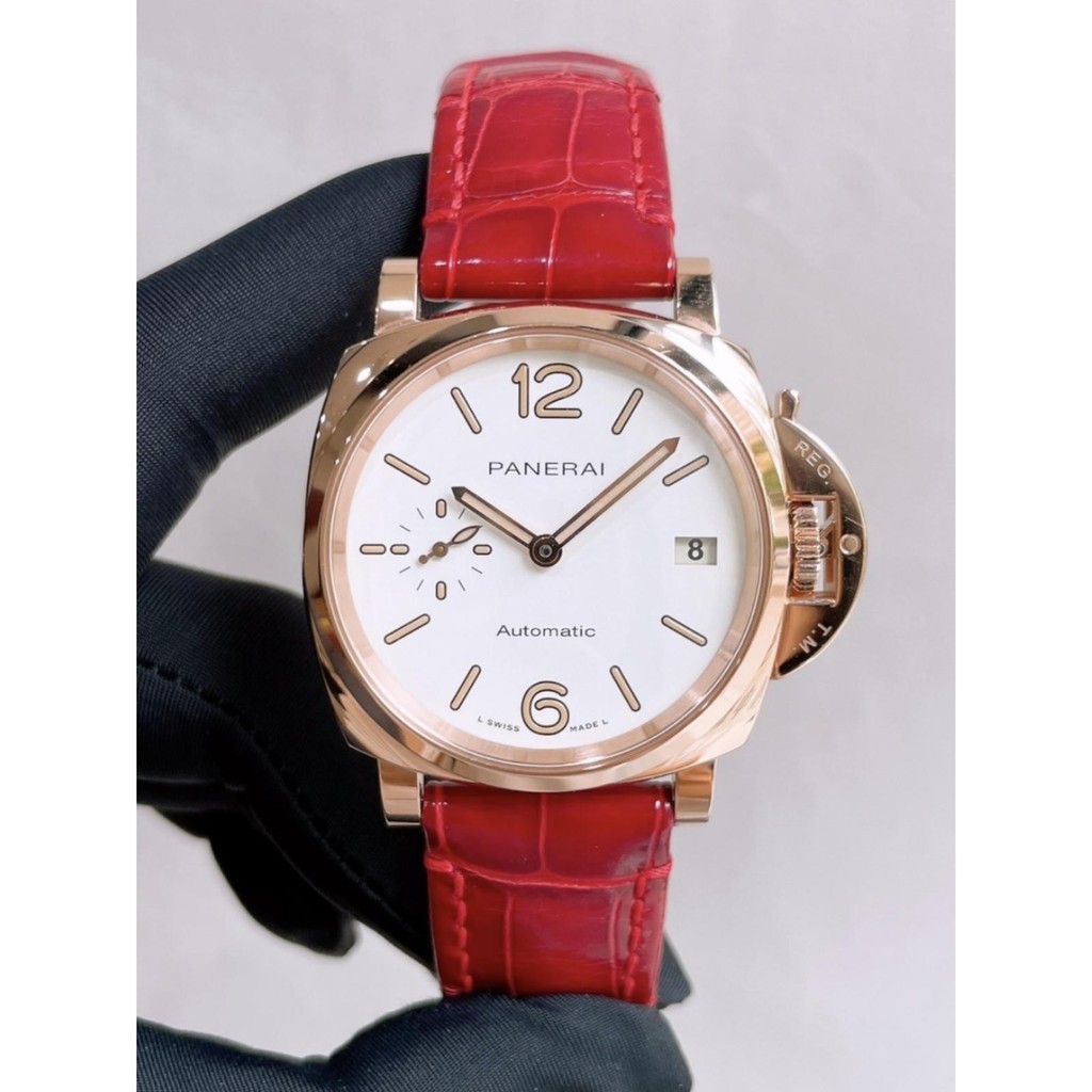 Panerai Panerai Lumino Series นาฬิกาข้อมืออัตโนมัติ เส้นผ่าศูนย์กลาง 38 22 ปี สีโรสโกลด์ สําหรับผู้หญิง
