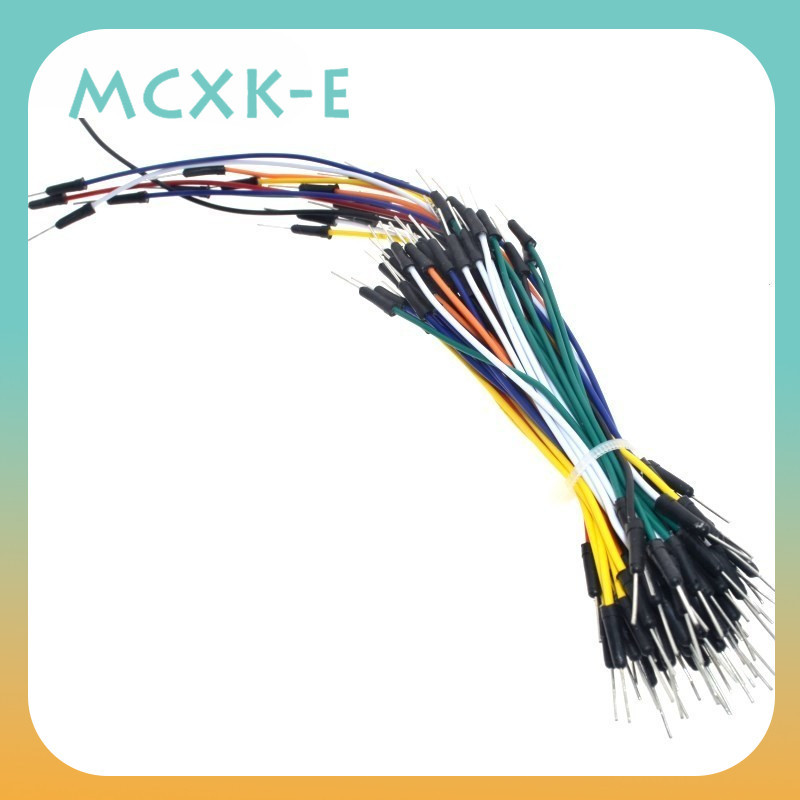 Mcxk-e สายเคเบิลจัมเปอร์ ตัวผู้ เป็นตัวผู้ สําหรับเบรดบอร์ด Arduino 65 ชิ้น