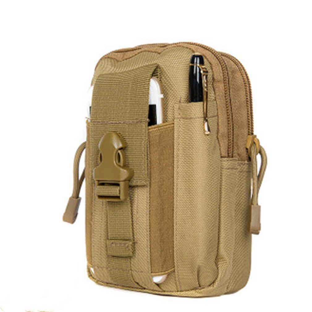 Tactical Belt Waist bag ผู้ชายกระเป๋านุ่มยุทธวิธีเข็มขัดเอวถุงเล็กทหารเอวกระเป๋าวิ่งกระเป๋าตั้งแคมป์เดินทางนุ่มกลับ