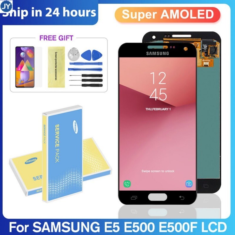 【พร้อมส่ง】super Amoled หน้าจอสัมผัส LCD สําหรับ Samsung Galaxy E5 samsunge5 E500 e500f e500h E500m