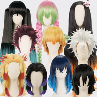 วิกผมคอสเพลย์ อนิเมะ Demon Slayer Agatsuma Zenitsu Kamado Ta…