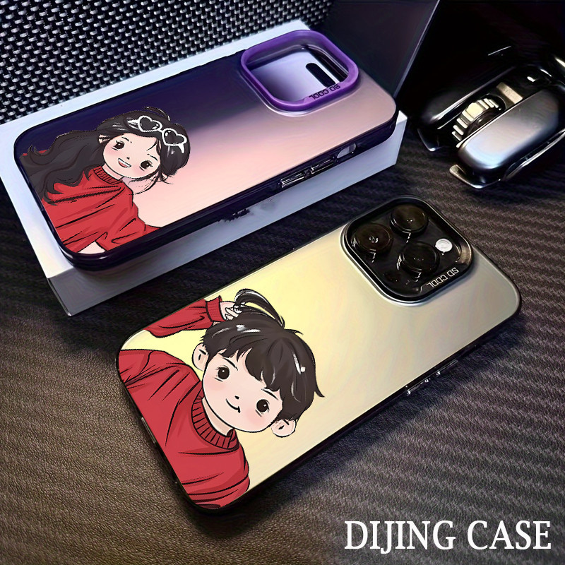 เคสโทรศัพท์มือถือ ชุบไฟฟ้า พรีเมี่ยม สีแดง หลากสี สําหรับ iPhone 15promax 14 13Pro 11Pro 12mini 8plus 7 xr xsmax