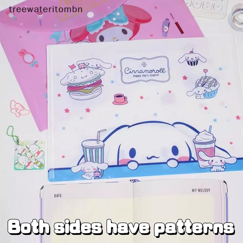 Tt 1PC เครื่องเขียนของขวัญ Sanrio น่ารัก Hangyodon Mymelody Kuromi Cinnamoroll PVC A4 แฟ้มโฟลเดอร์เอกสาร Filing กระเป๋า mbn