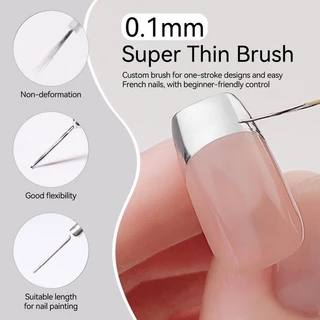 【Local】BORN PRETTY 2pcs โลหะ Silver Gold Line เจลเล็บ Ultra-thin Shinning Graffiti Stripe ภาพวาดเล็บเจล 8ml
