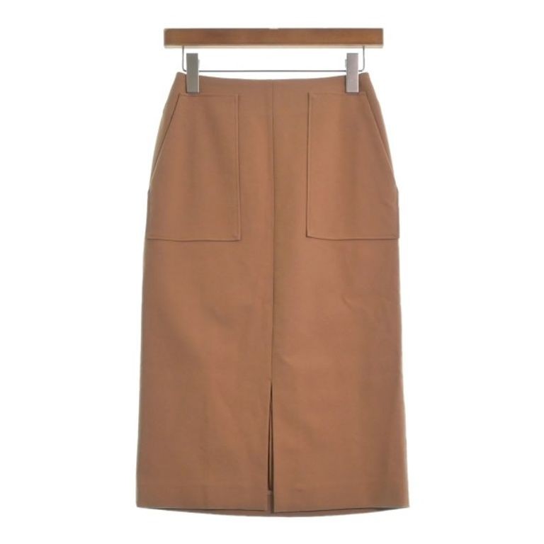 Beams MILK Demi-Luxe Skirt Camel Knee-length Women Direct from Japan Secondhand