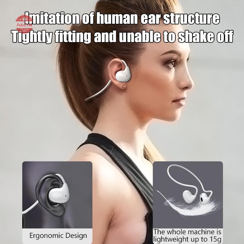 Adacoi สายคล้องคอ AIR Bone Conduction หูฟังไร้สายชุดหูฟังพร้อมไมโครโฟนกีฬาวิ่ง Non-ear-สวมใส่สําหรับ Xiaomi IPhone 15 TH