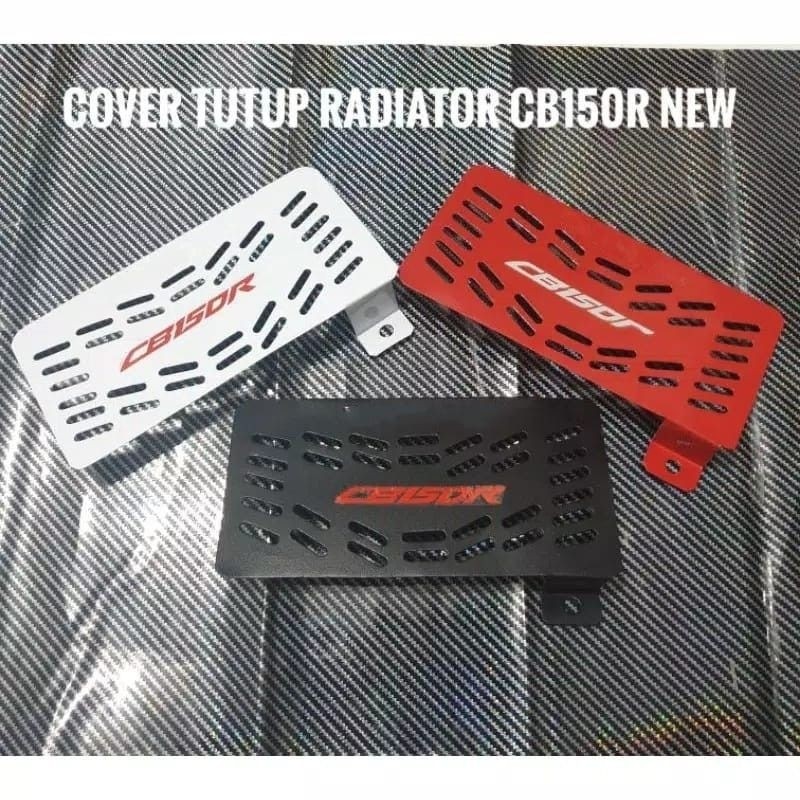 MERAH RADIATOR LID COVER CB150R ใหม่ THICK IRON MATERIAL CBR 150 ใหม่ CB150 R CB 150 RADIATOR LID VARIATIONS สีแดงสีขาวสีดํา SHIELD HONDA CBR150 CB150R IRON THICK SURATIONS ฝาครอบหม้อน้ํามอเตอร์ไซค์ที่แข็งแกร่ง หม้อน้ําปากกา