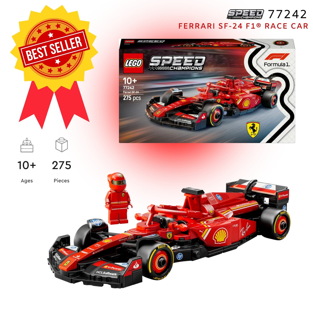 LEGO  77242 Ferrari SF-24 F1 Race Car (Speed Champions) [Brick MOM]
