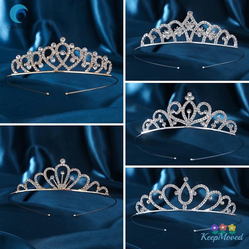 KeepMoving ผู้หญิงใหม่ลมหวานเจ้าหญิง Tiara วันเกิดมงกุฎสําหรับงานปาร์ตี้ตกแต่งมงกุฎใหม่