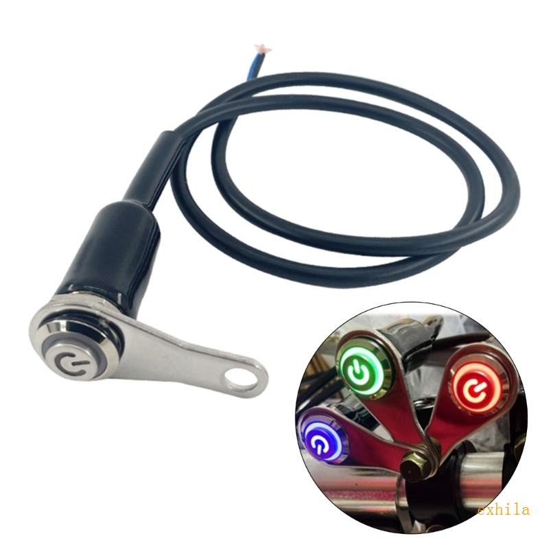 สวิทช์สวิทช์รถจักรยานยนต์ LED จับอลูมิเนียมอัลลอยด์กันน้ำ 12V ไฟตัดหมอกรถจักรยานยนต์ฮอร์น