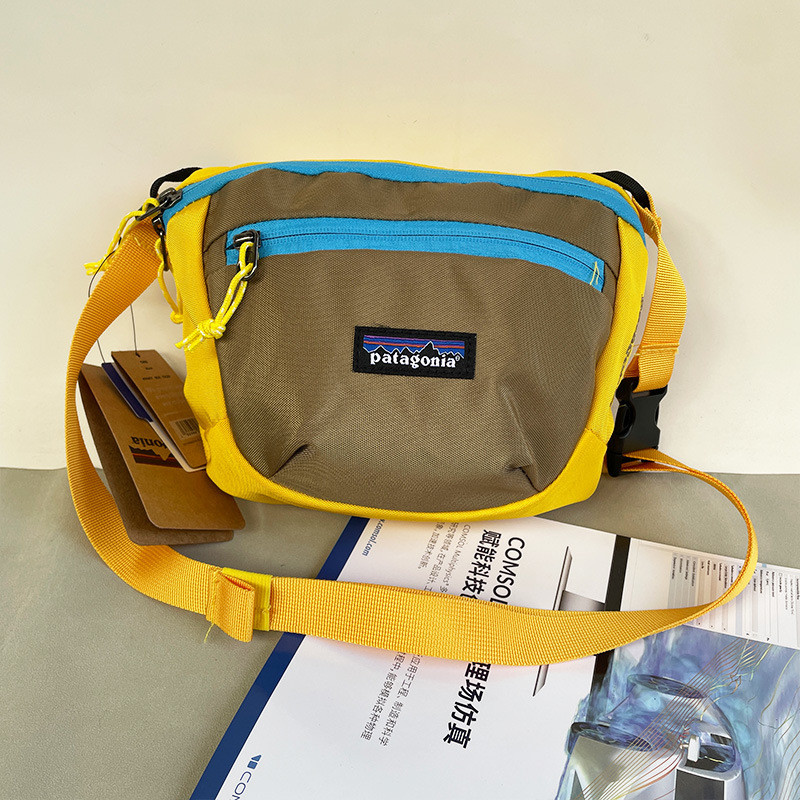 Patagonia กระเป๋าคาดเอวขนาดใหญ่ความจุ Multi-Pocket Water-Repellent กระเป๋าคาดหน้าอกผู้ชายกระเป๋า Messenger