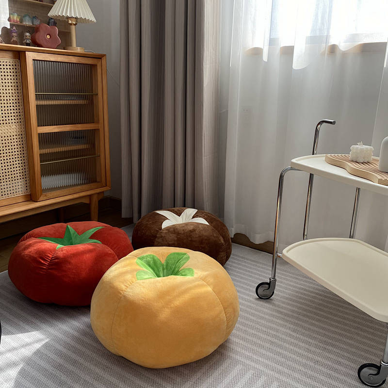 Xiaohongshu Same Style Mushroom Tomato Pillow Futon Cushion Sofa Cushion Bed Sleeping Cushion Birthd