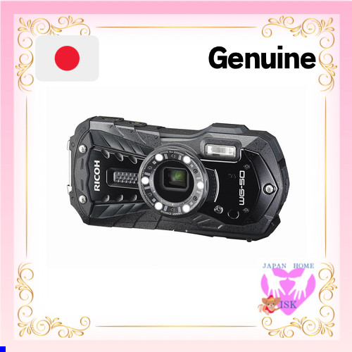 Ricoh กล้องดิจิตอลกันน้ํา RICOH WG-50 สีดํากันน้ํา 14 ม. กันกระแทก 1.6 ม. ทนความเย็น -10° Ricoh WG-5