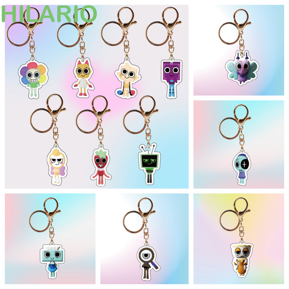 Hilario Game พวงกุญแจโลกของ Dandy, Scraps Pebble Dandys World จี้, Vee Shelly ตลกอะคริลิค Goob Cosmo