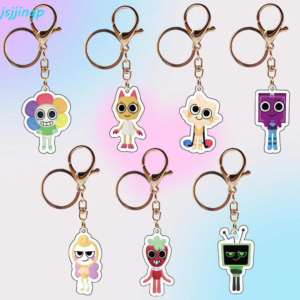 Jsjjingp เกมพวงกุญแจโลกของ Dandy, Scraps Pebble Dandys World จี้, Vee Shelly การ์ตูนตลก Goob Cosmo พ