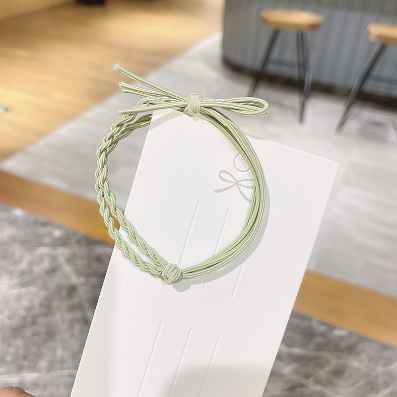 COD-เครื่องประดับผมระดับไฮเอนด์ผู้หญิงครึ่งถักโบว์ผมเชือกยางหางม้าร้านค้าไทย - รูปที่ 6